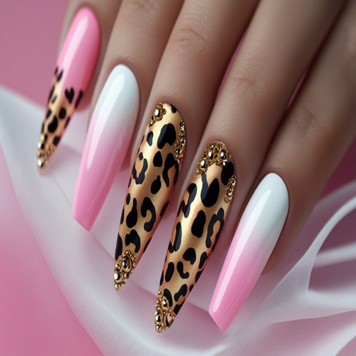 The Luxe Leopard Ombre Nails