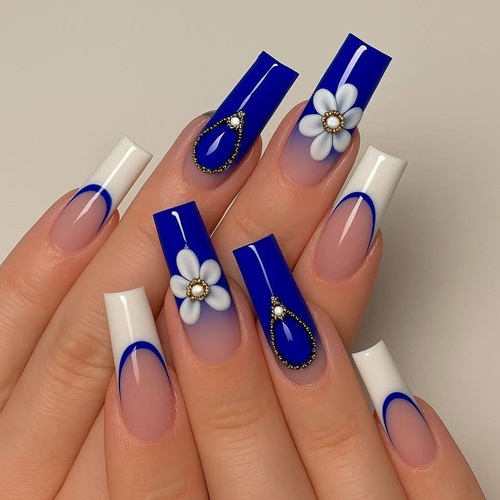 Royal Bloom Nail Art