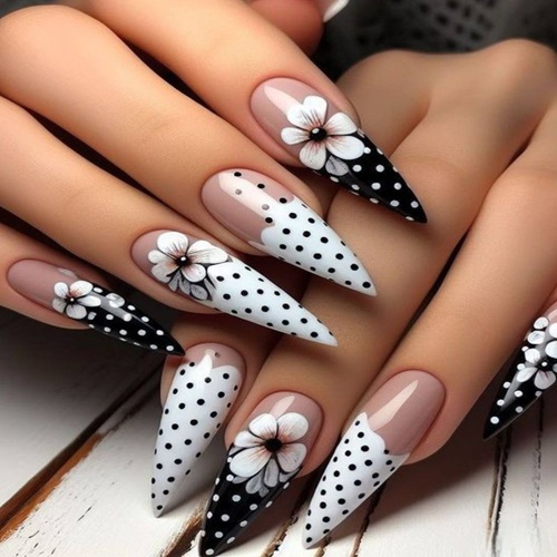 Monochrome Blossom Elegance