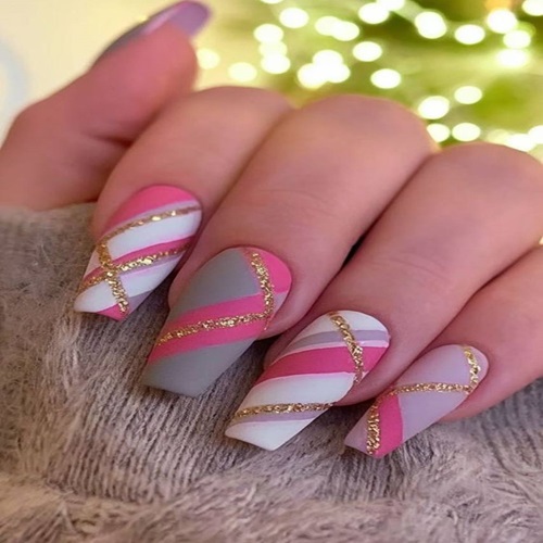 Golden Glam Stripes