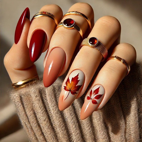 Autumn Elegance Nail Design