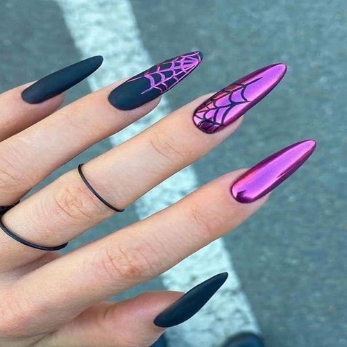 Spiderweb Glam Nails