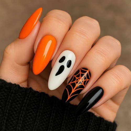 Spooky Season Stiletto Nails