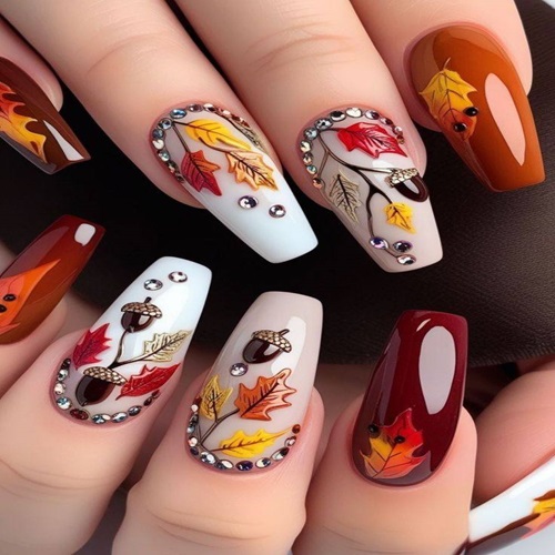 Autumn Elegance Nail Design