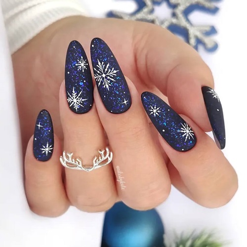 Midnight Snowflake Elegance