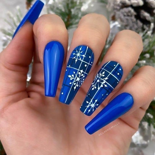 Frosty Plaid Snowflake Elegance
