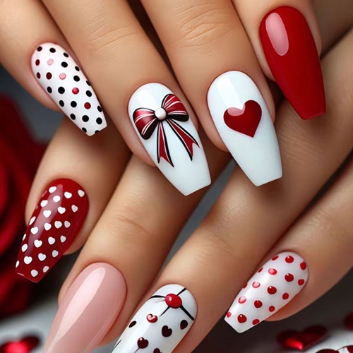 Ribbon Heart Polka Delight