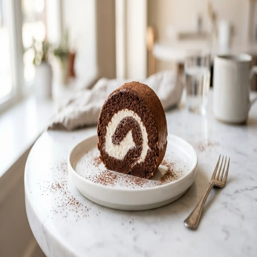 Classic Chocolate Swiss Roll Cake