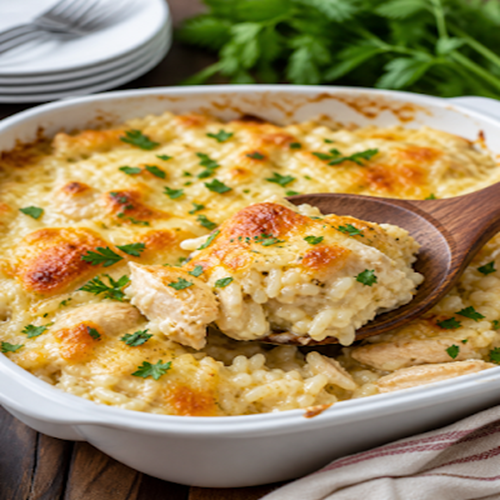 Viral Angel Chicken Rice Casserole