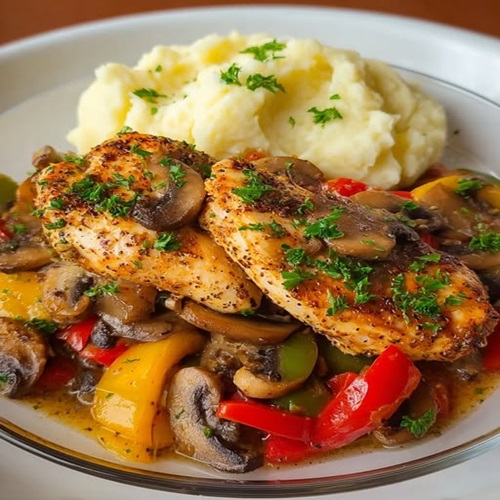 Ultimate Garlic Herb Chicken with Creamy Mashed Potatoes