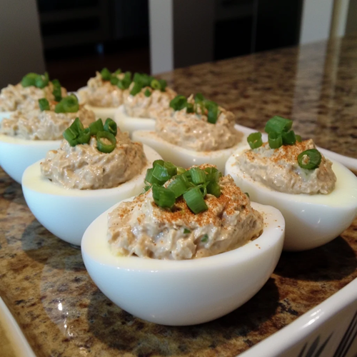 Tuna Stuffed Deviled Eggs for Your Next Gathering