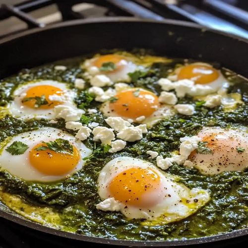 Spicy Green Shakshuka With Feta That Steals Brunch